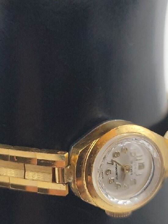 VTG Anosis 17-Jewel Wind Ladies Cocktail Watch Swiss Made RUNS 7.5\